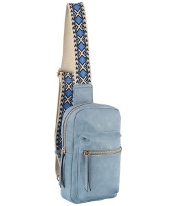 Aztec Tribal Printed Strap Messenger Bag JYM-0431 DARK BLUE
